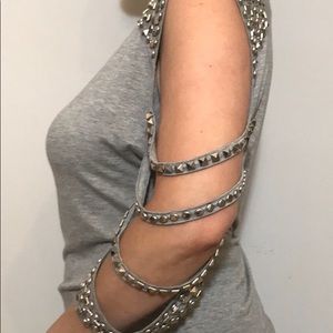 Seta Gray Sweater Long open Sleeves .